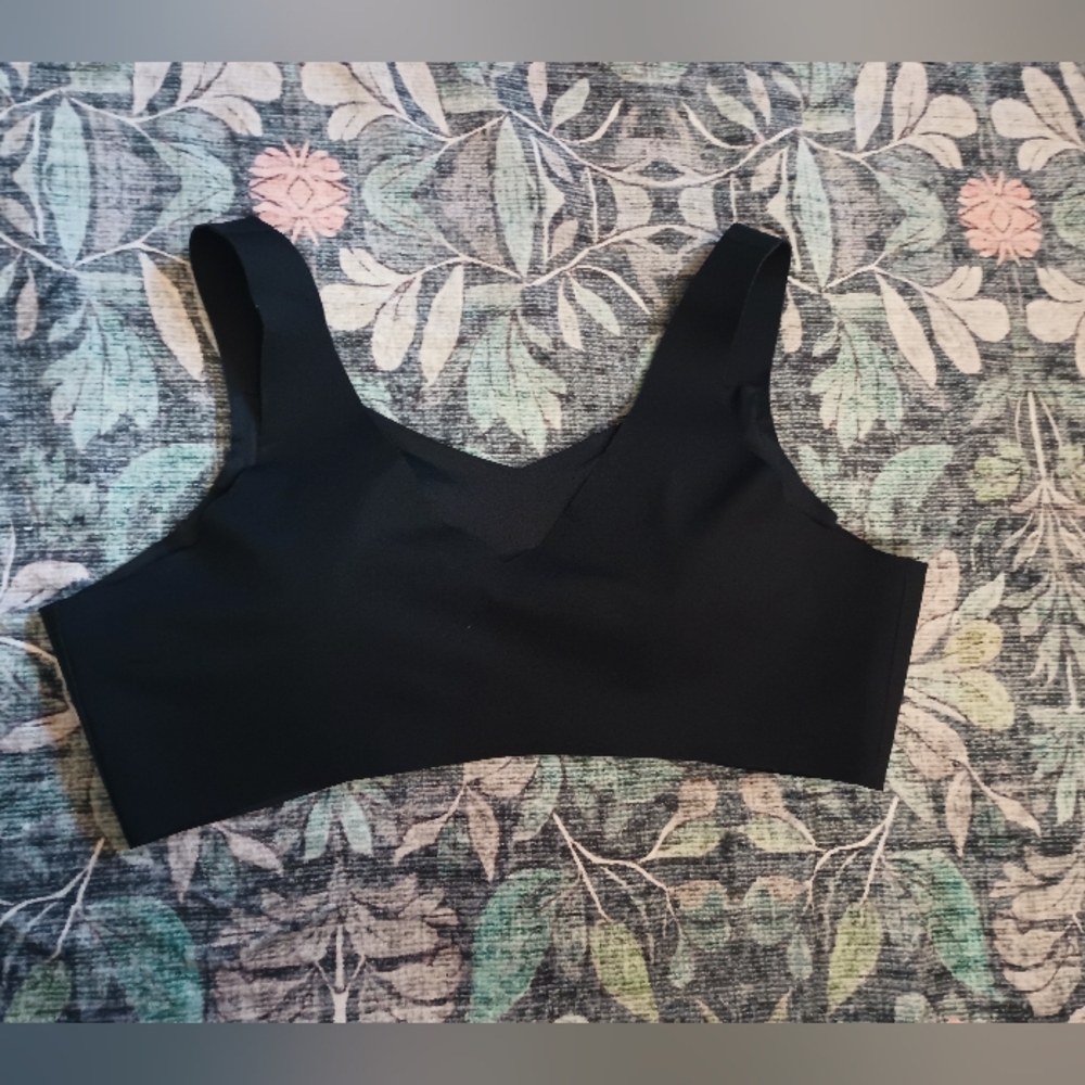 Honeylove V Neck Bra 3X Black Nylon Seamless Padded Boned Comfort Wireless - Picture 6 of 8
